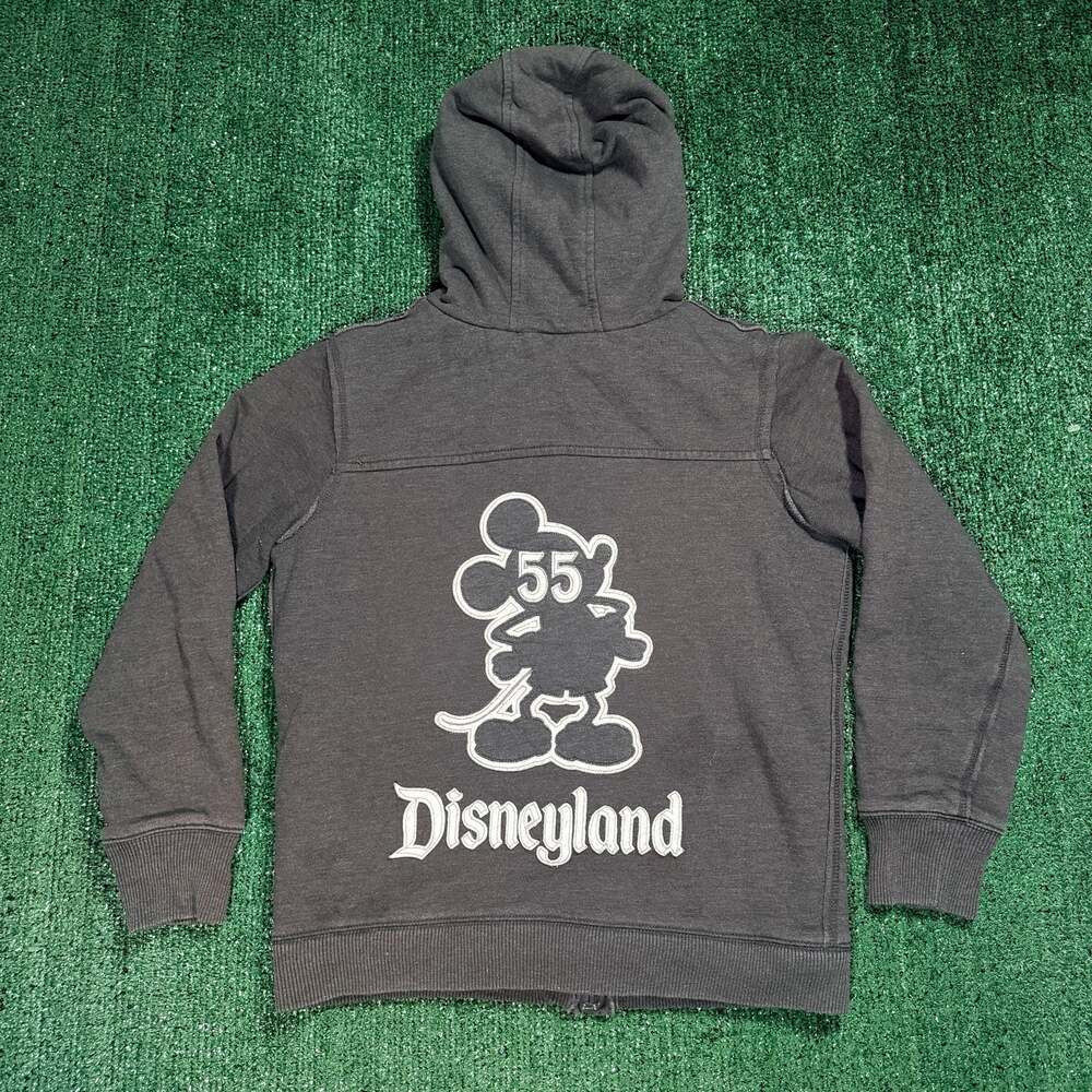 Disney Parks 55th Anniversary Mickey Mouse Full Zip Faux Fur Hoodie Women Medium
